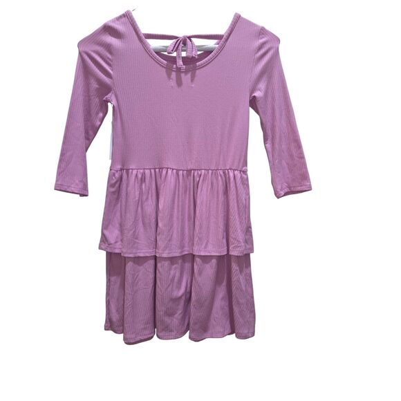 Girls Lilac Tiered Dress Size 6X NWT by Epic Threads – Long Sleeve Ribbed Knit - Picture 5 of 7